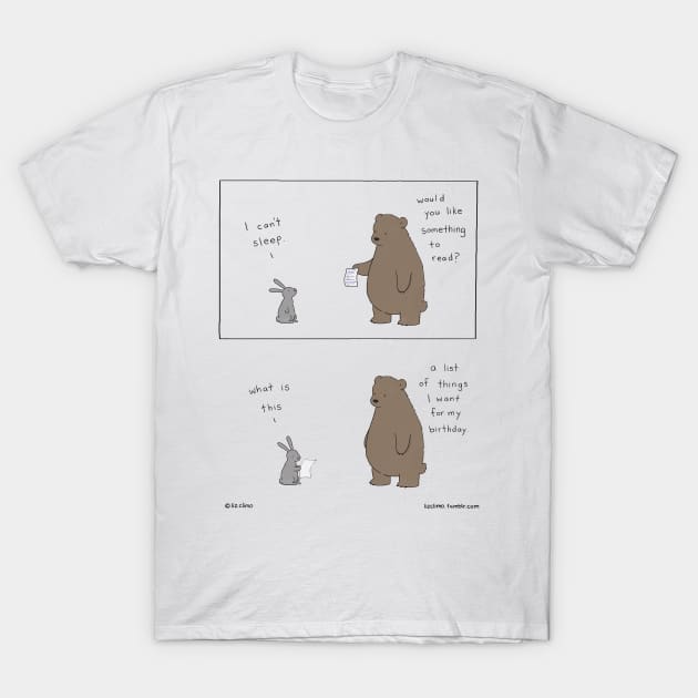 Birthday List T-Shirt by Liz Climo